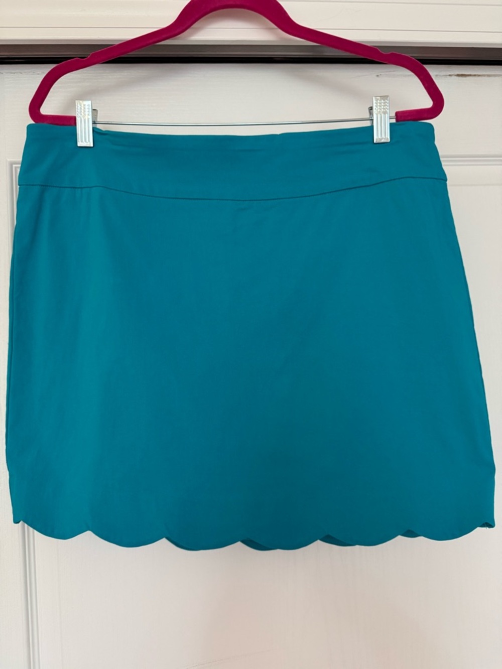 Zac & Rachel Teal Scallop Hem Skort